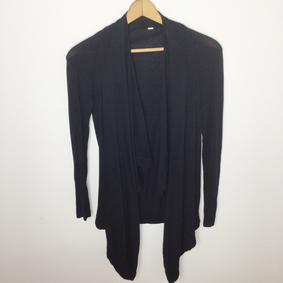 lululemon athletica Sweaters - LULULEMON black waterfall cardigan sweater XS